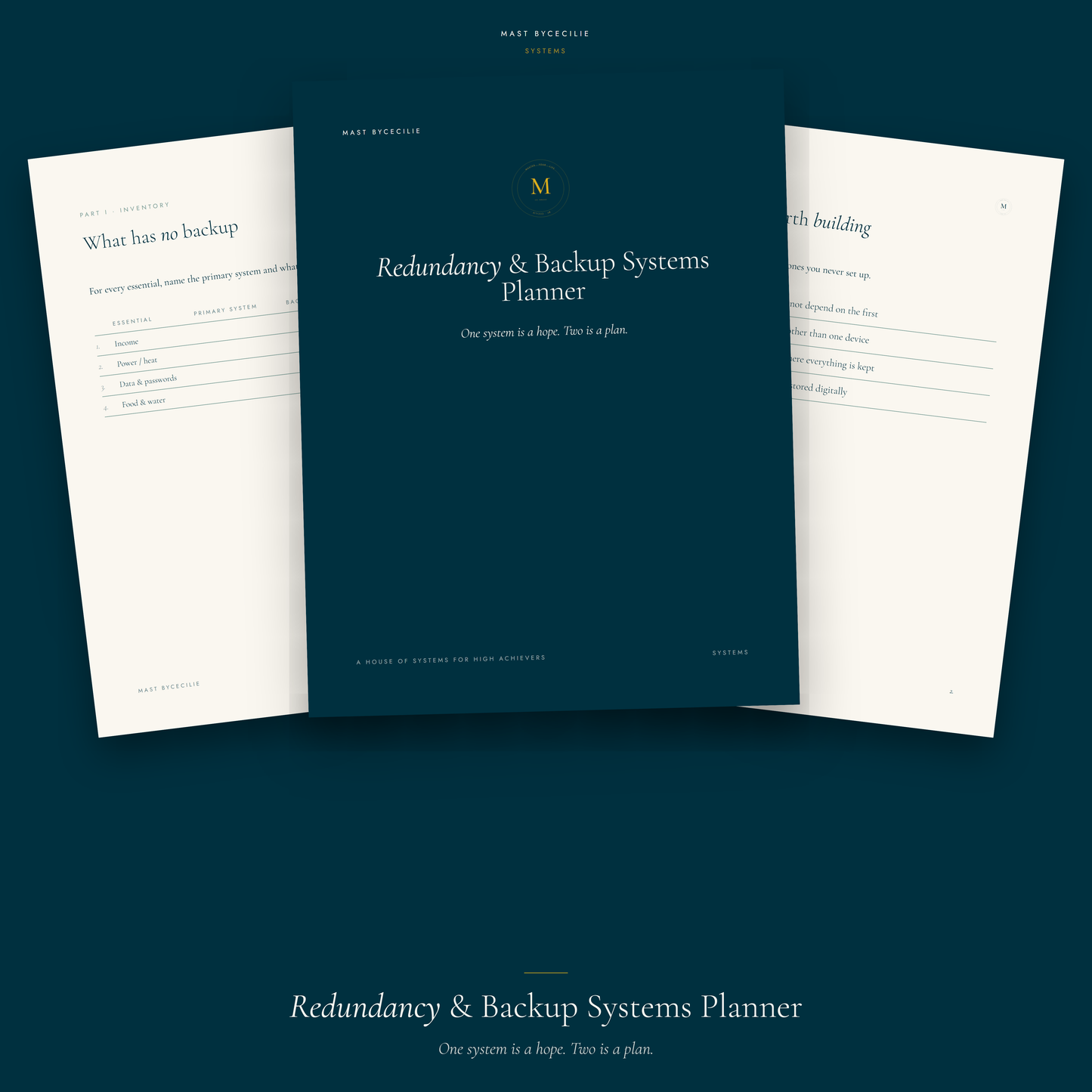Redundancy & Backup Systems Planner