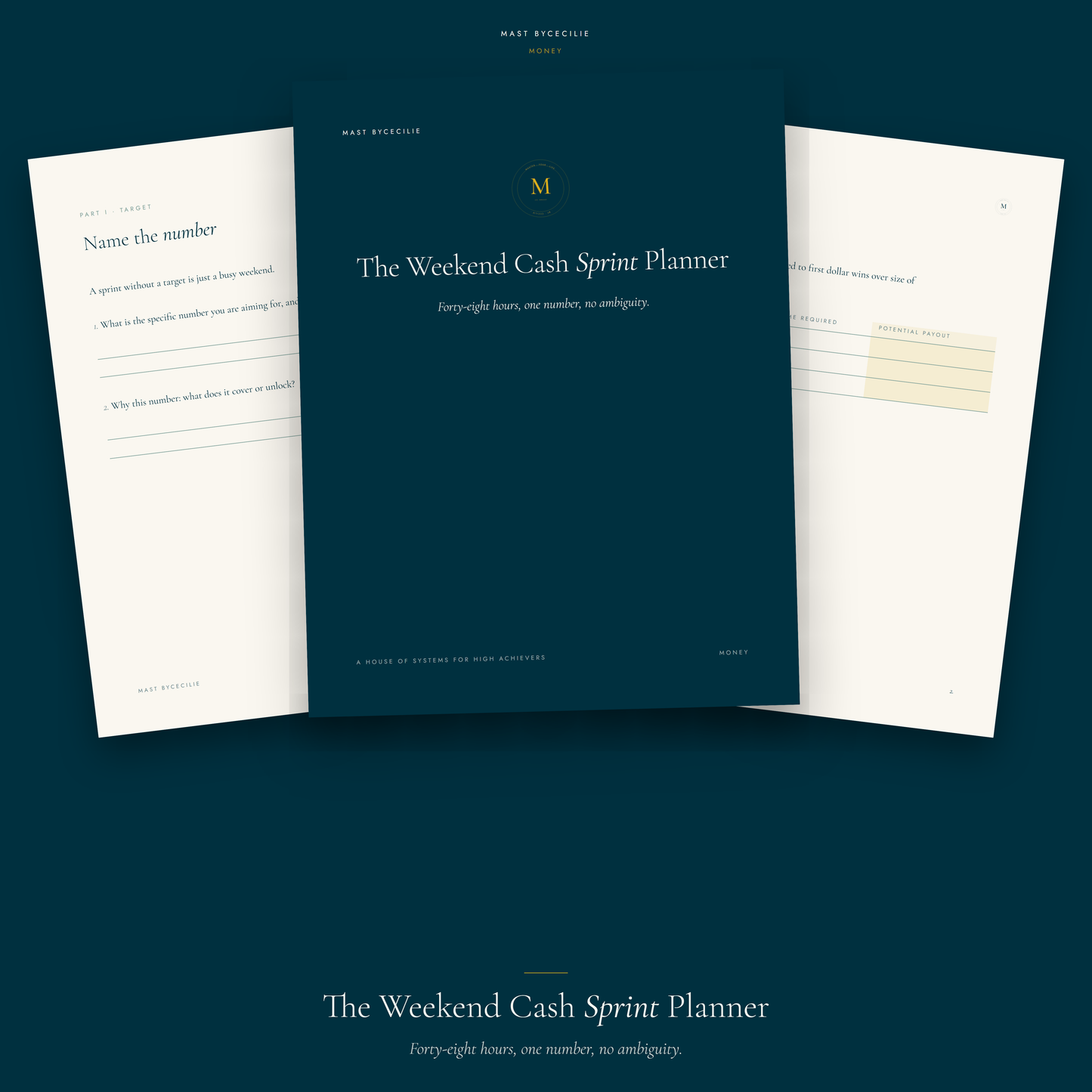 The Weekend Cash Sprint Planner